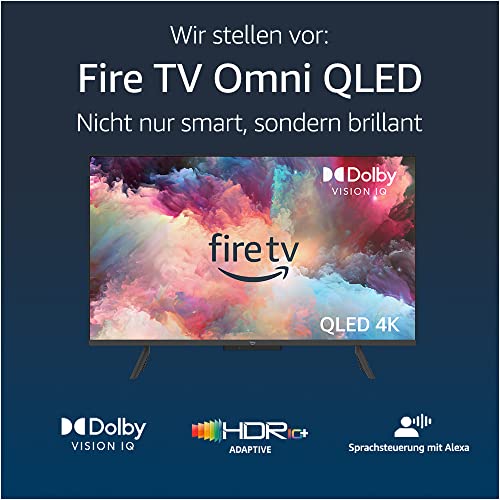 Amazon Fire TV Omni QLED Serie Smart-TV, 43 Zoll (109 cm) Fernseher, 4K UHD, Sprachsteuerung mit Alexa. In Deutschland nicht erhältlich