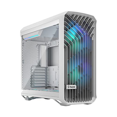 Fractal Design Torrent RGB Weiß E-ATX Gehäuse aus gehärtetem Glas mit hohem Luftstrom, Mid