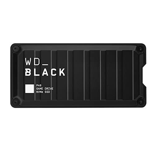 WD_BLACK P40 Game Drive SSD 2 TB externe SSD (WD_BLACK Dashboard, 2.000 MB/s Lesen/Schreiben, SuperSpeed USB 3.2 Gen2x2, 5 Jahre Garantie) Schwarz - auch kompatibel mit PC, Xbox und PS5