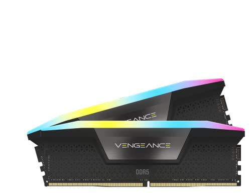 Corsair VENGEANCE RGB DDR5 RAM 32GB (2x16GB) 6000MHz CL36 Intel XMP iCUE Kompatibel Computer Speicher - Schwarz (CMH32GX5M2D6000C36)