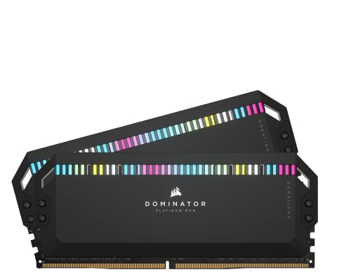 Corsair DOMINATOR PLATINUM RGB DDR5 RAM 32GB (2x16GB) 6400MHz CL32 Intel XMP iCUE Kompatibel Computer Speicher - Schwarz (CMT32GX5M2B6400C32)