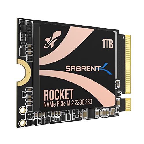 SABRENT 2230 M.2 NVMe Gen 4 1TB, Interne SSD 4750 MB/s Lesen, PCIe 4.0 X4, Internes Solid State Drive, kompatibel mit Steam Deck, Surface pro, PCs, NUCs und Laptops [SB-2130-1TB]