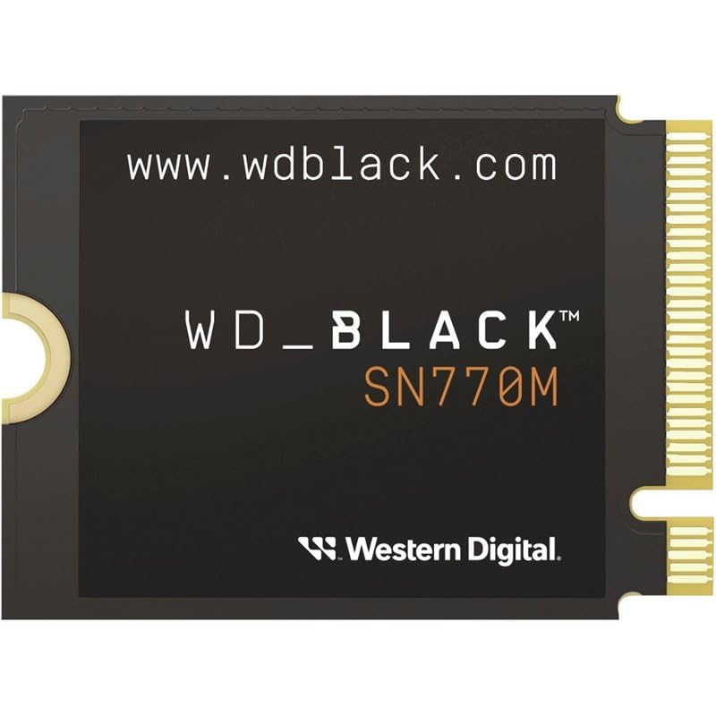 WD_BLACK SN770M 2 TB M.2 2230 NVMe SSD, für Handheld-Spielkonsolen und kompatible Laptops mit PCIe Gen 4.0, bis zu 5.150 MB/s, TLC 3D NAND, Ideal für Asus ROG Ally, Steam Deck, Microsoft Surface