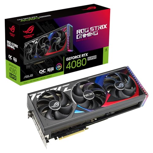 ASUS GeForce RTX 4080 Super ROG Strix White OCROG Strix GeForce RTX™ 4080 SUPER 16GB GDDR6X OC Edition with DLSS 3 and chart-topping thermal performance. (16GB GDDR6X/PCI Express 4.0/2670MHz/23000MHz)