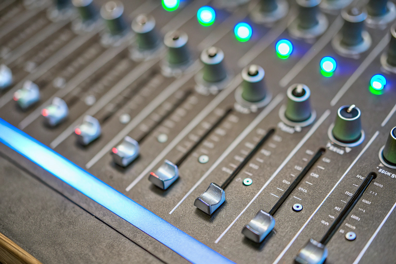 Audio-Mixer mit Reglern