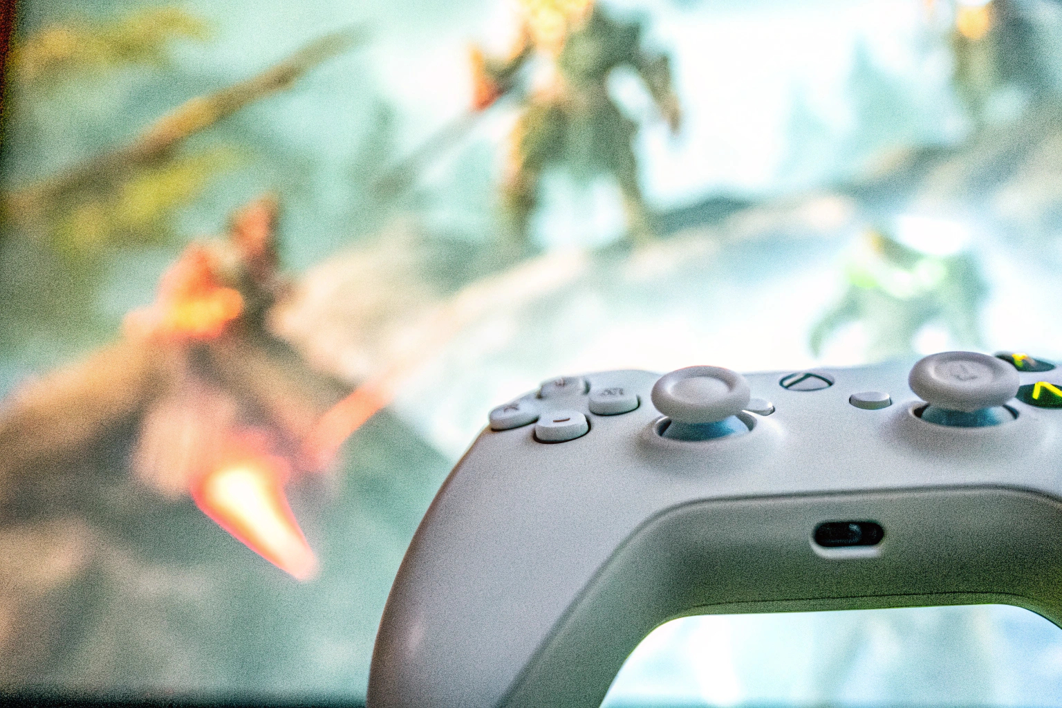 Google Stadia Controller in Aktion