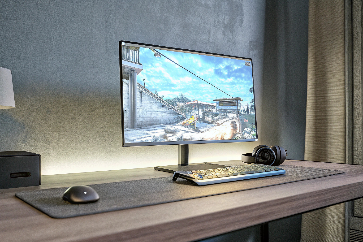 Samsung M70D Smart Monitor im Gaming-Setup