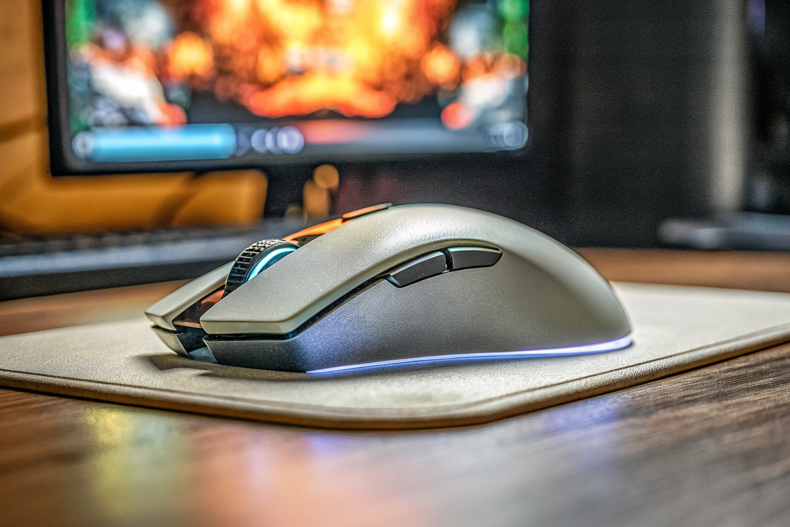 Ergonomische Gaming-Maus im Einsatz