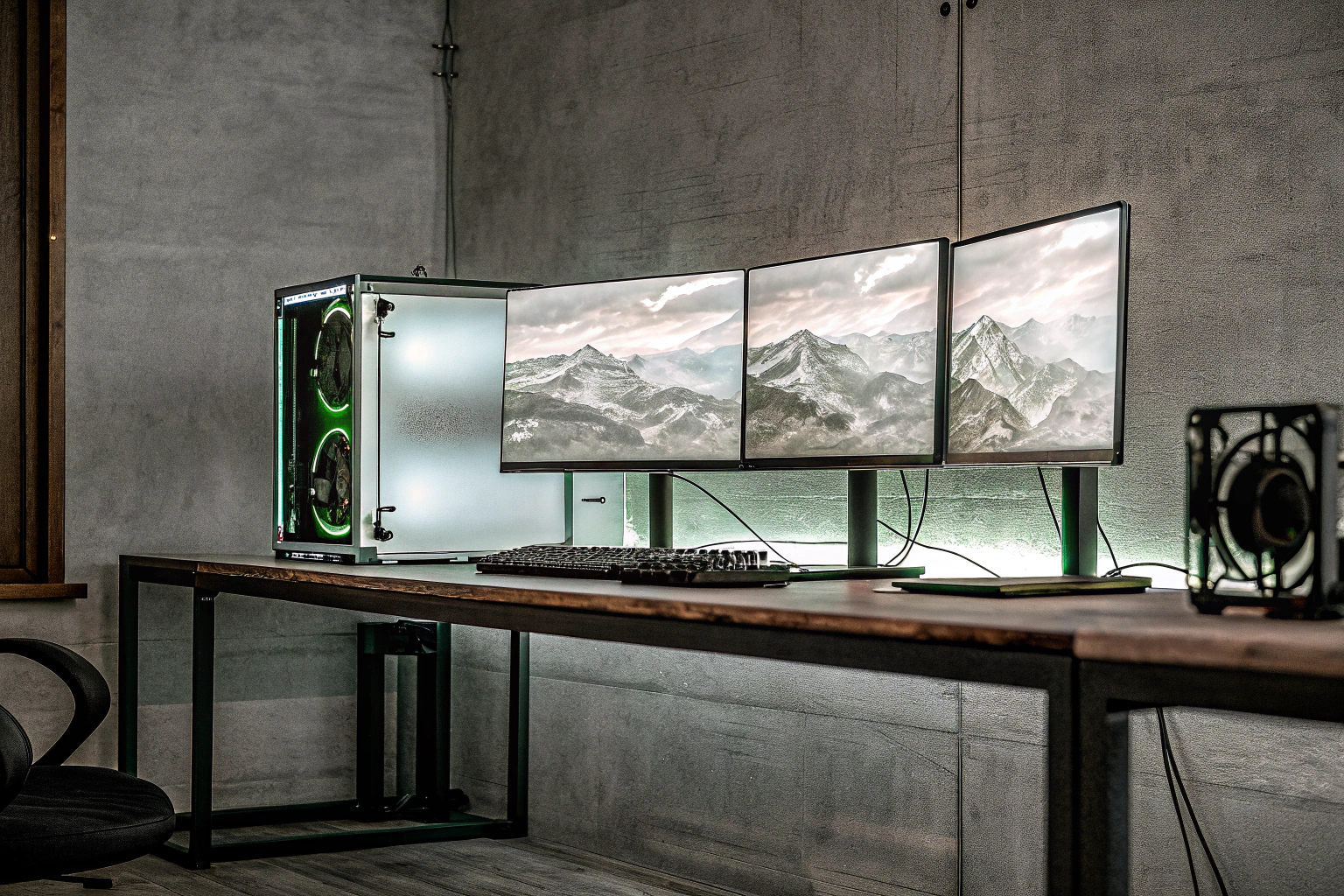 Gaming-Setup mit leistungsstarkem PC