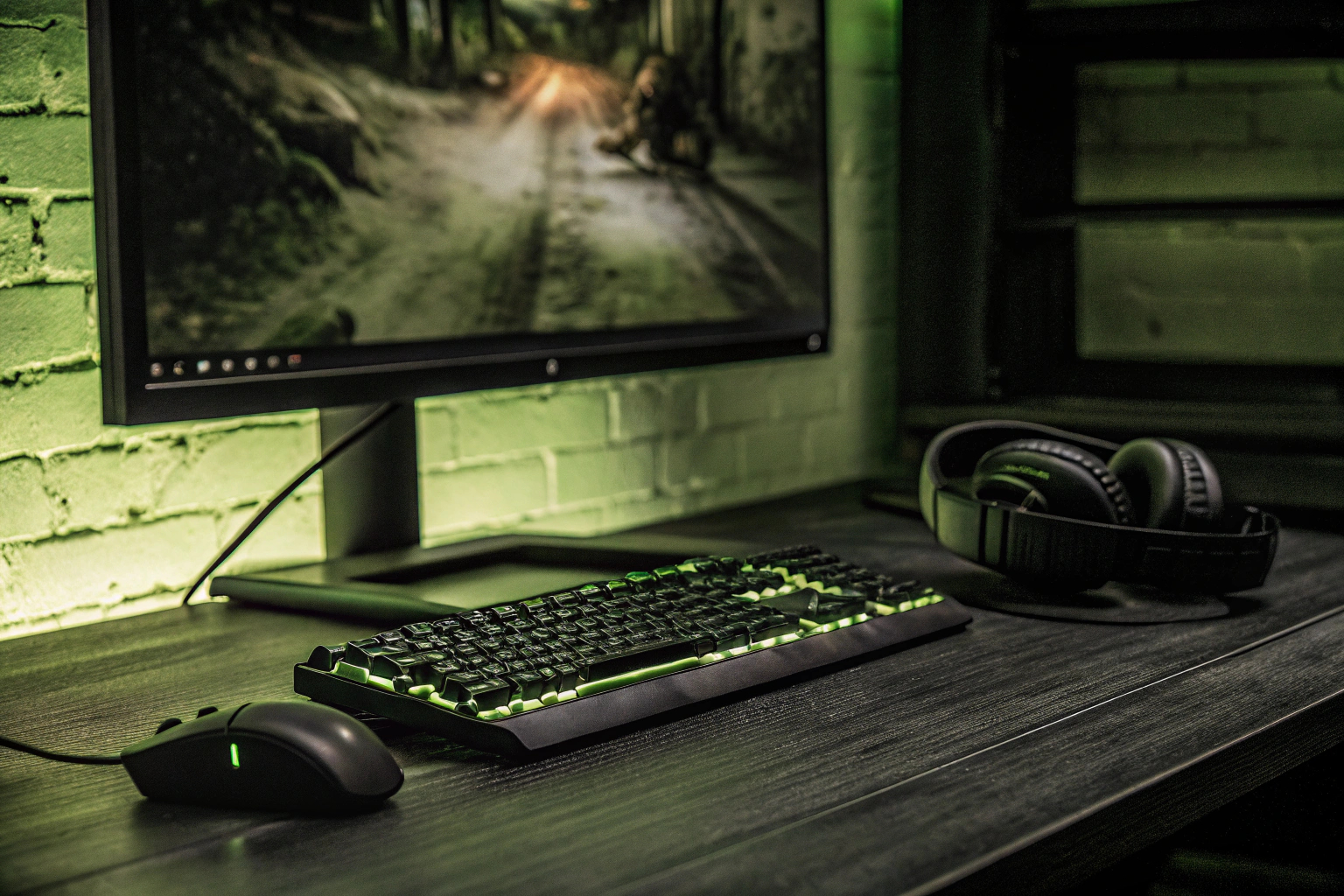 Gaming-Setup mit RGB-Beleuchtung