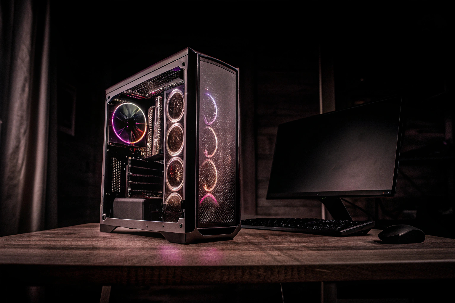 High-End-Gaming-PC mit RGB-Elementen