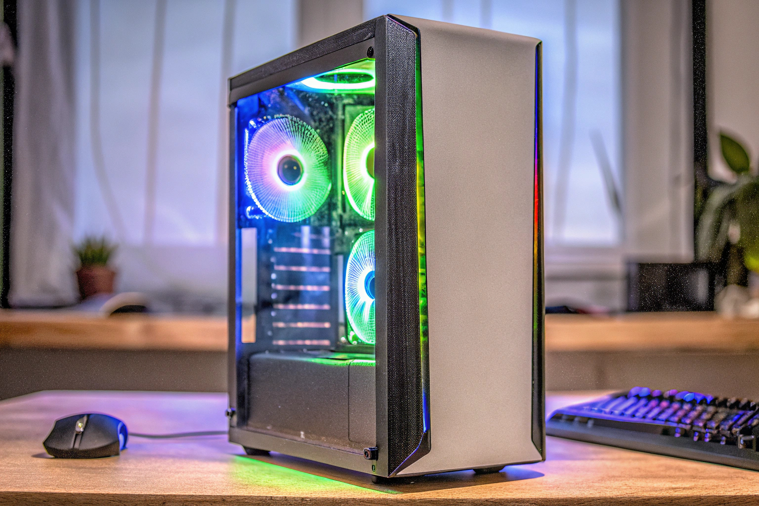 Gaming-PC mit RGB-Beleuchtung