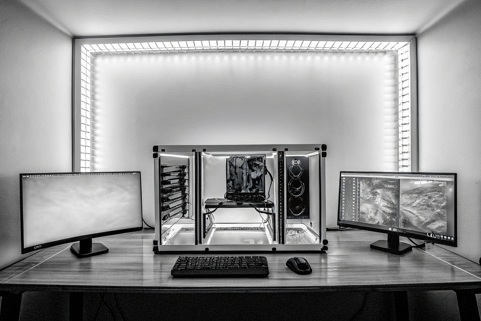 PC-Setup mit leistungsstarker Grafikkarte