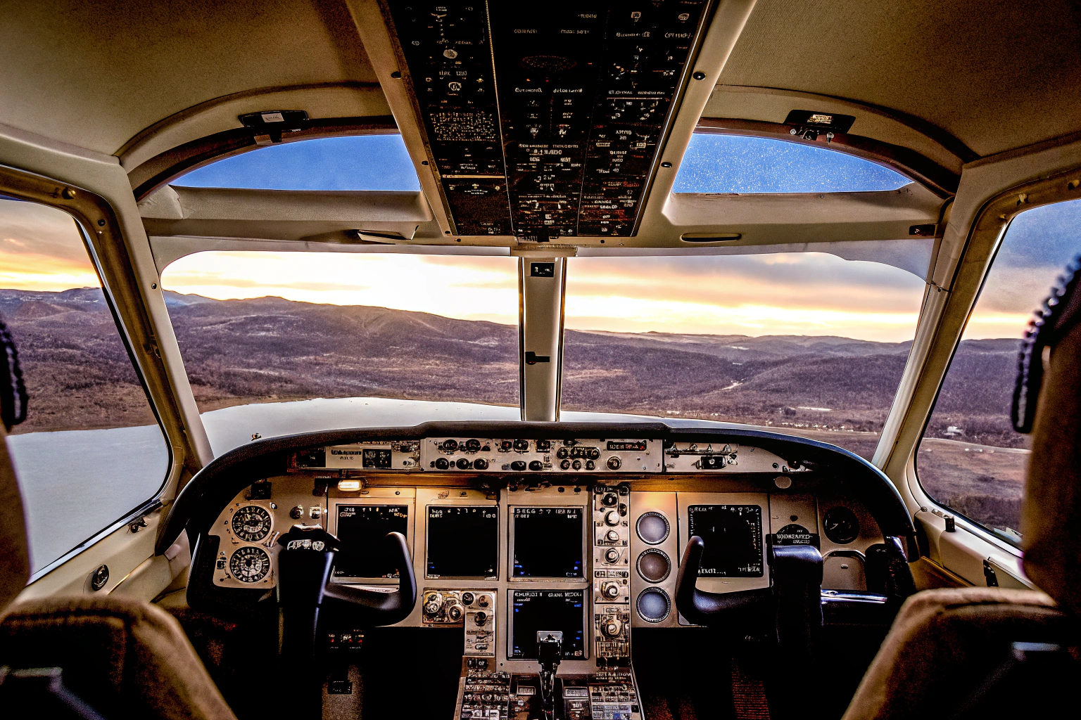 Pilot im Cockpit