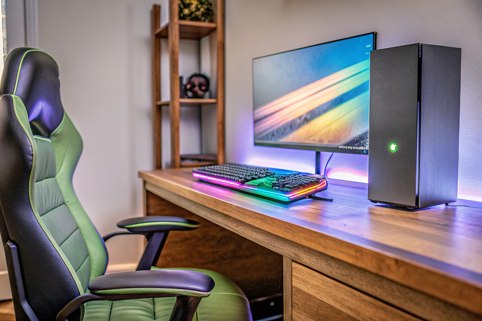 Gaming-Setup mit RGB-Beleuchtung