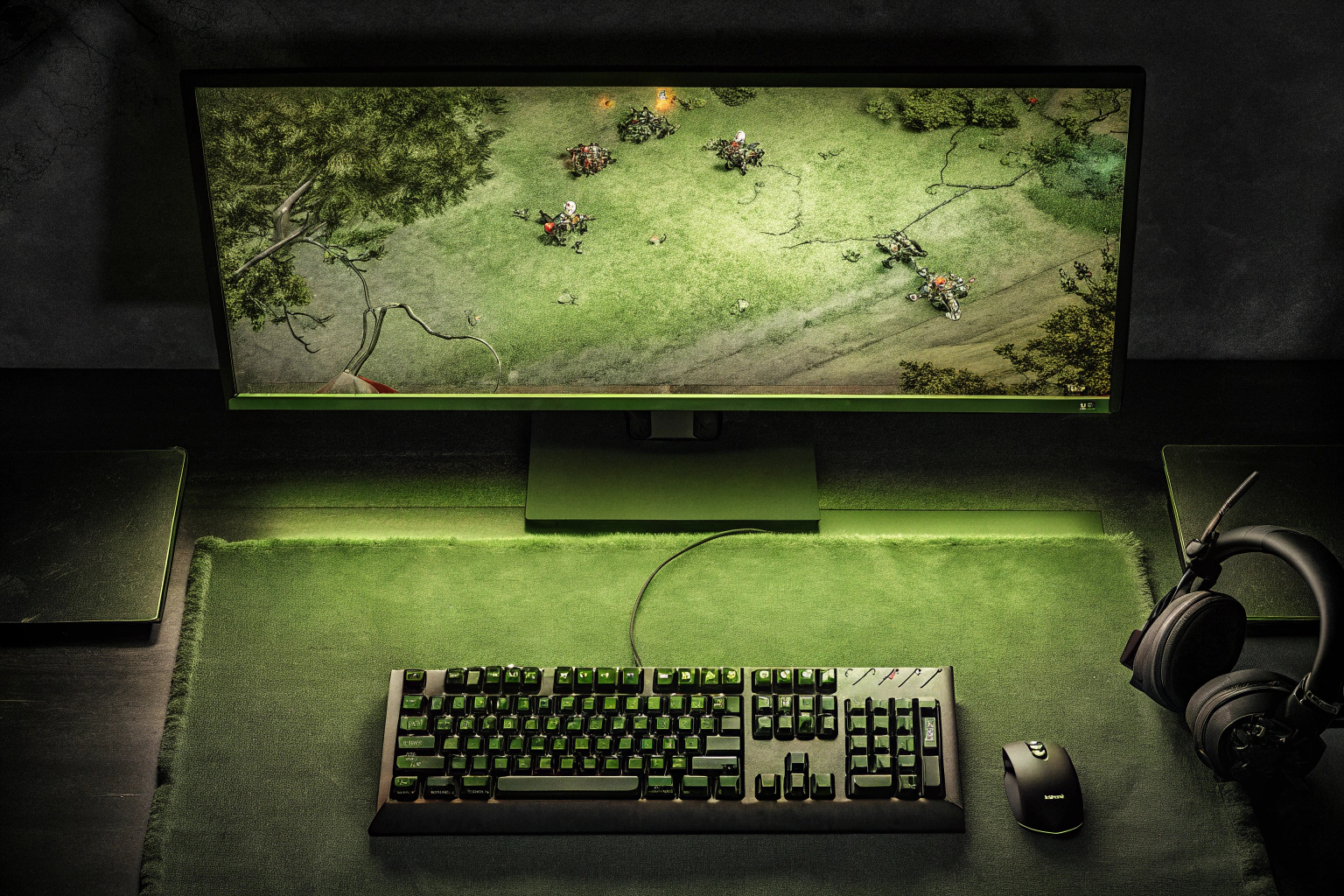 MOBA-Spiel mit Gaming-Setup