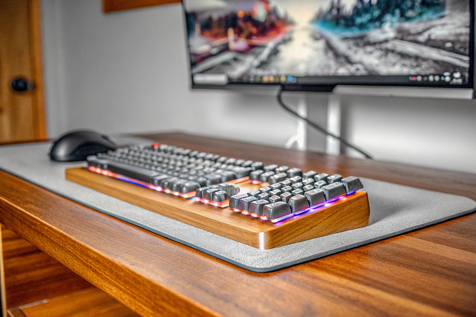 Person mit Gaming-Tastatur