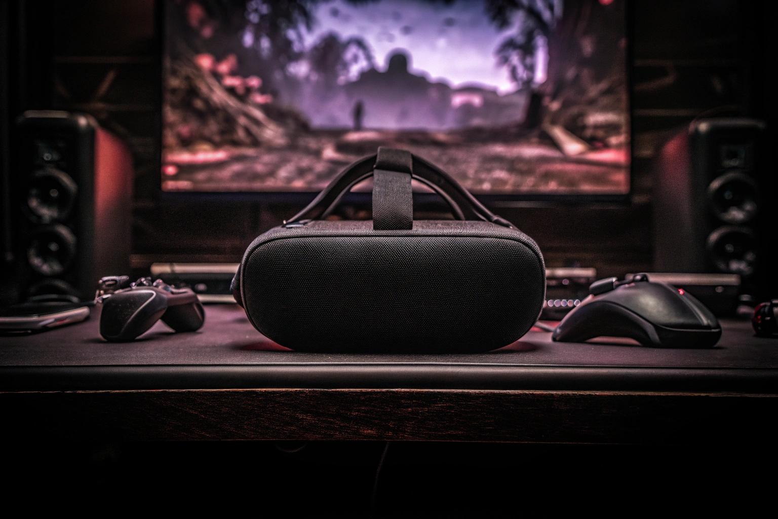 Gamer mit VR-Headset