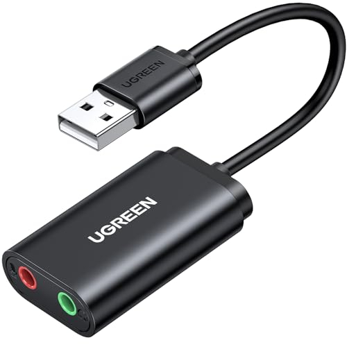 UGREEN Externe USB Soundkarte Klinke USB Adapter