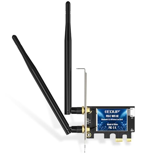 EDUP WiFi 6E Bluetooth 5.2 PCIE WLAN Karte