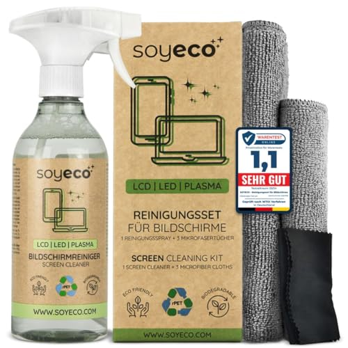 500ml Bildschirmreinigungsspray + 3X Mikrofasertuch