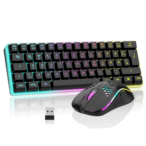 RedThunder K62 60% Kabelloses Gaming Tastatur und Maus Set