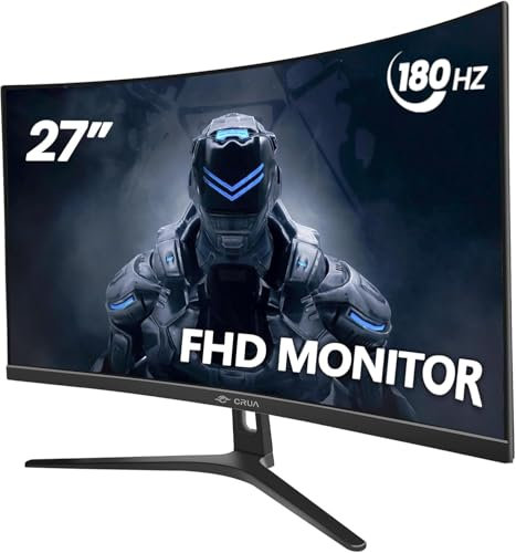 CRUA Gaming Monitor Curved Monitor - 27 Zoll FHD