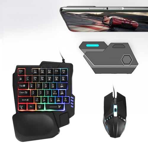 Halbhand-Gaming-Tastatur und -Maus-Kombination