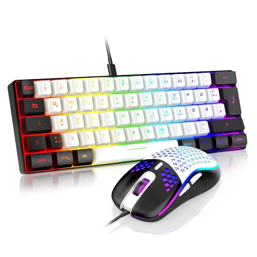 RedThunder K62 60% Verkabelte Gaming Tastatur und Maus Set