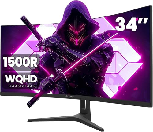 CRUA 34 Zoll UltraWide Curved Gaming Monitor