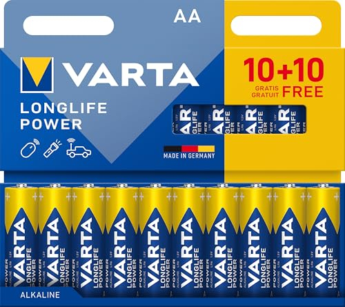 VARTA Batterien AA, 20 Stück, Longlife Power