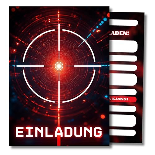 HIDEBLOOM Lasertag Einladungskarten